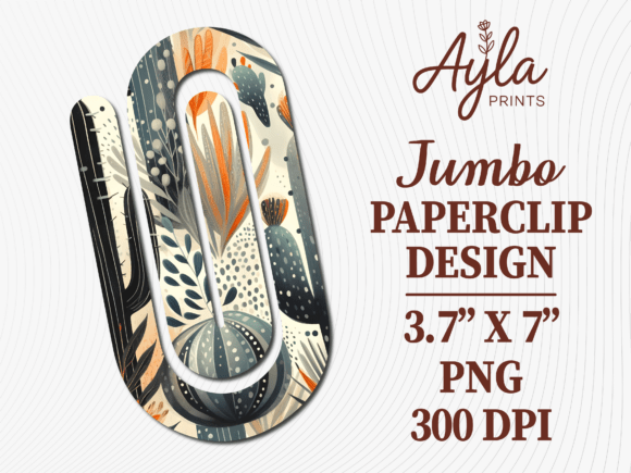 Abstract Bohemian Art Jumbo Paperclip