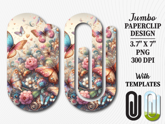 Butterfly Flower Art Jumbo Paperclip: A Creative Solution for Organized Creatives