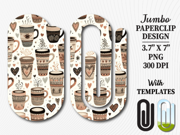 Coffee Mug Cup Latte Jumbo Paperclip PNG