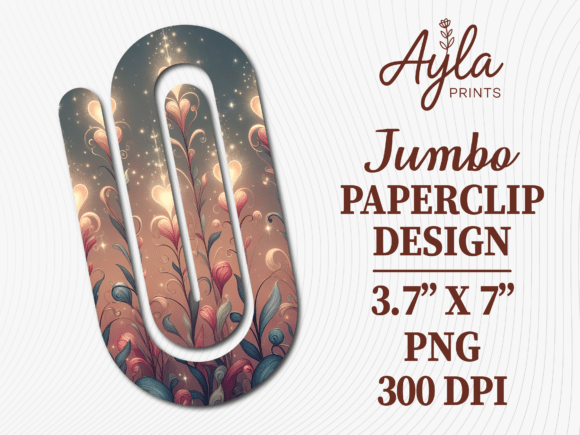Dark Floral Aesthetic Jumbo Paperclip