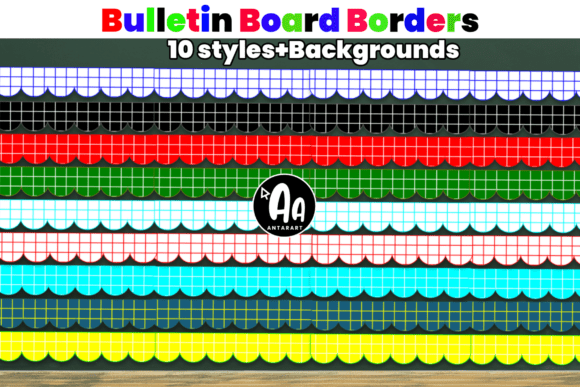 Graph Paper Classroom Borders Decor Set for Neutral Boho Style