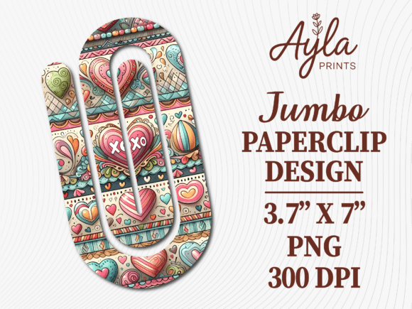 Heart Valentines Day Jumbo Paperclip PNG: The Ultimate Digital Solution for Festive Crafting and Organization
