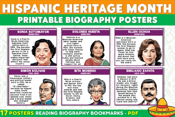 Hispanic Heritage Month Biography Poster: A Strategic Asset for Classroom Engagement and Cultural Education