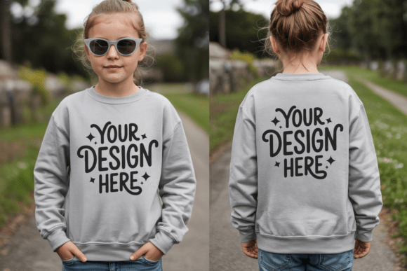 Kids Front and Back Sweatshirt Mockup 17: A Practical Tool for Streamlined Apparel Design Workflows