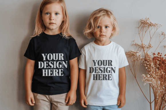 Kids Gildan 5000B Siblings Mockup 32