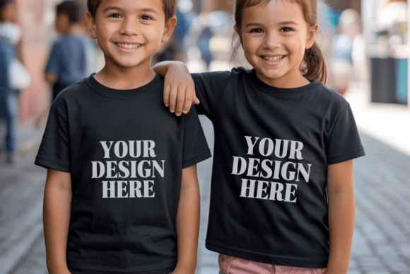 Kids Gildan 5000B Siblings Mockup 7