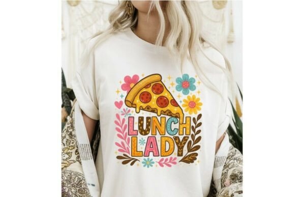 Lunch Lady SVG PNG, Retro Pizza Slice Sh: A Nostalgic Design for Cafeteria Celebrations