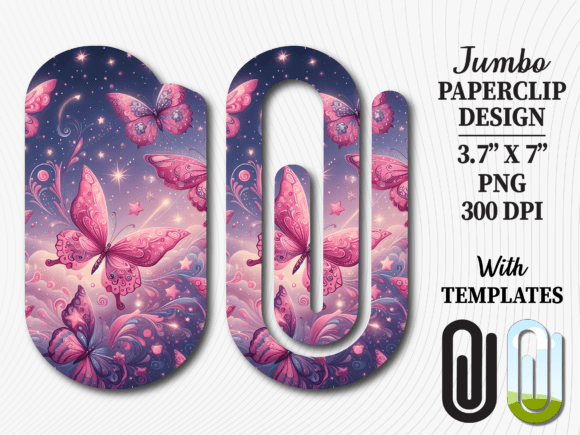 Pink Glitter Butterfly Jumbo Paperclip: A Sparkle-Packed Solution for Your Creative Projects