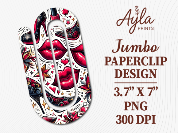 Red Lips Makeup Fashion Jumbo Paperclip: A Comprehensive Guide to Digital Sublimation Assets