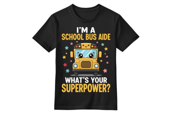 School Bus Aide Superpower T-Shirt