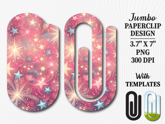 Sparkly Galaxy Star Jumbo Paperclip PNG: A Comprehensive Guide to Digital Sublimation Assets