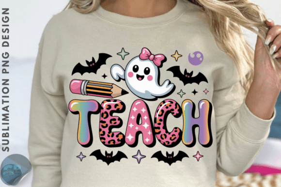 Spooky Teach Sublimation PNG Design: Integrating Seasonal Creativity into Teacher Workflows