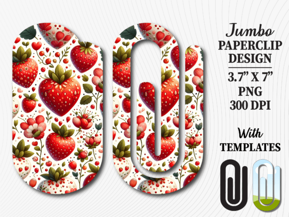 Sweet Red Strawberry Jumbo Paperclip Magic