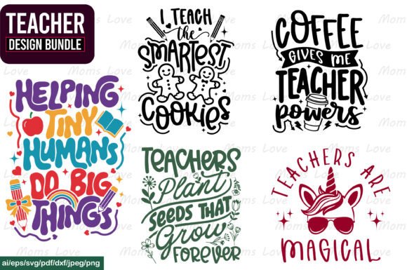 Teacher, Teaching Design Bundle SVG PNG
