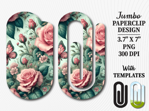 Valentines Day Rose Jumbo Paperclip PNG